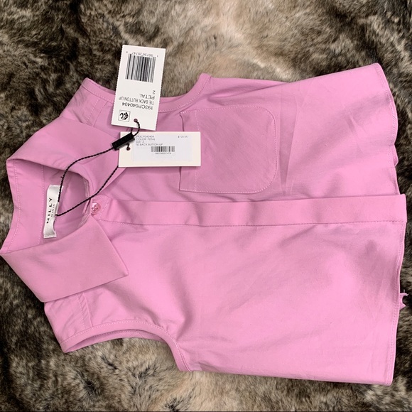 MILLY MINIS TIE BACK BUTTON UP AND PAPERBAG SKIRT - Picture 5 of 7